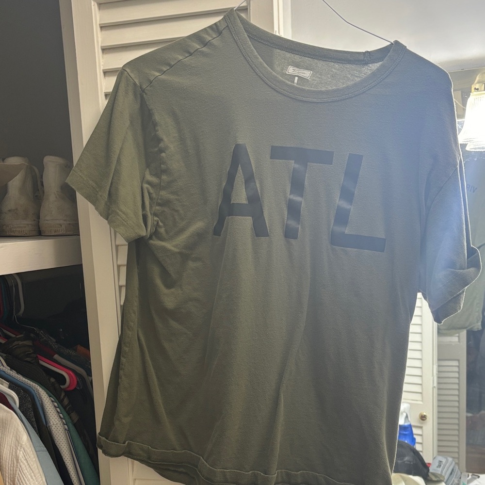 Green Short Sleeve Tee with ATL Print